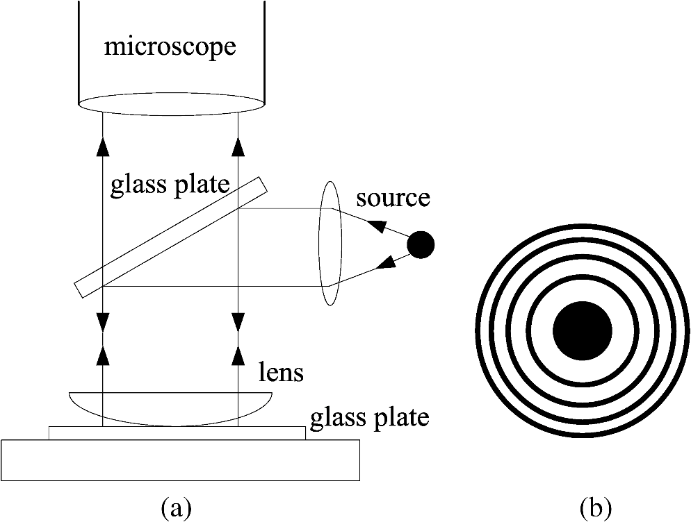 newton rings experiment diagram