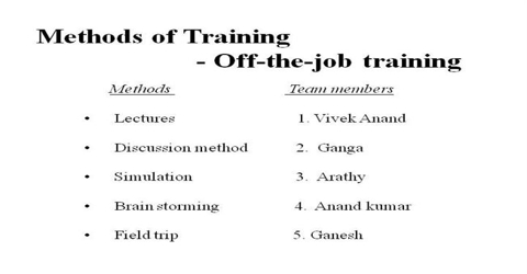 Training Method