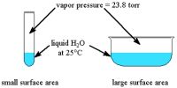 Vapor pressure of liquid