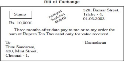 Bill Of Exchange Sample