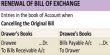 Renewal of Bill of Exchange