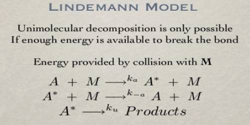 Unimolecular Reaction: Lindemann’s Mechanism