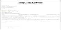 Contents or Elements of Business Status Inquiry Letter