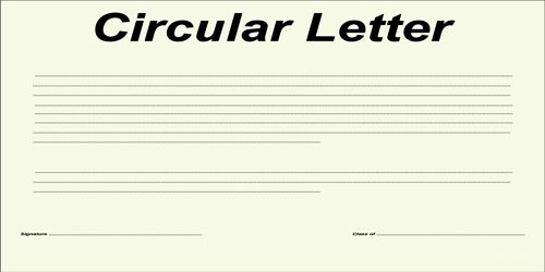 Kinds of Circular Letter