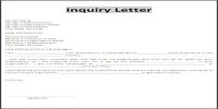Types of Inquiry Letter