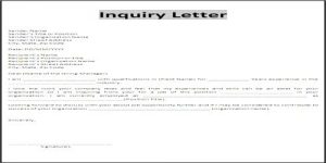 Types of Inquiry Letter - QS Study