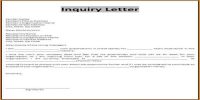 Meaning of Inquiry Letter