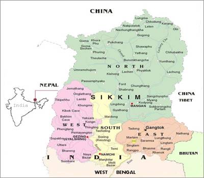 Darjeeling And Sikkim Himalayas Map Darjeeling And Sikkim Himalayas - Qs Study