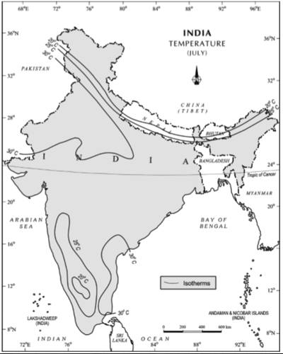 Characteristics Of Hot Weather Season In India Class 9