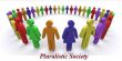 How various interest groups interacting in pluralistic society?