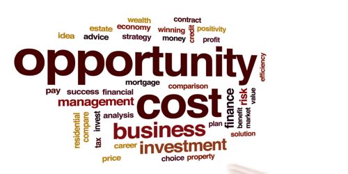 How does opportunity cost enter into the make or buy decision?