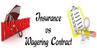 Differentiate between Insurance contract and Wagering contract