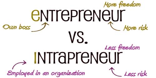 Differences between Entrepreneur and Intrapreneur