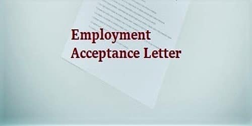 Formal Employment Acceptance Letter Format