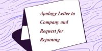 Apology Letter to Company and Request for Rejoining