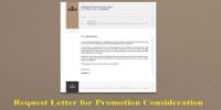 Request Letter for Promotion Consideration by School Teacher