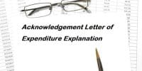 Acknowledgement Letter of Expenditure Explanation