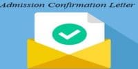Admission Confirmation Letter to Students
