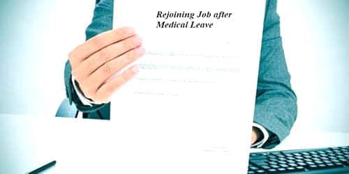 Application for Rejoining Job after Medical Leave