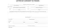 Letter of Consent for Children to Travel in Abroad