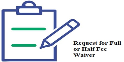 Request for full or half Fee Waiver after Father Death