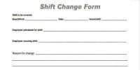 Shift Change Request Letter from Employee