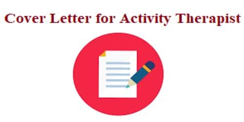 Cover Letter for Activity Therapist