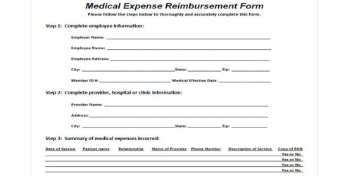 Medical Expense Reimbursement Application to company Authority