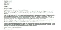 Cover Letter for Account Manager