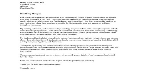 Cover Letter for Addiction Therapist