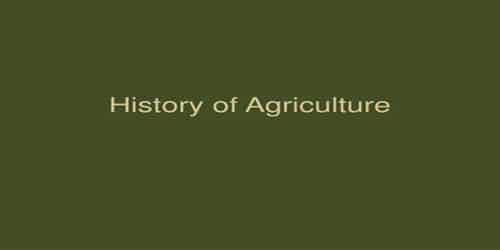 History of Agriculture