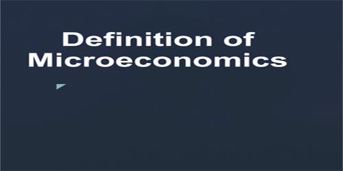 Definition of Microeconomics