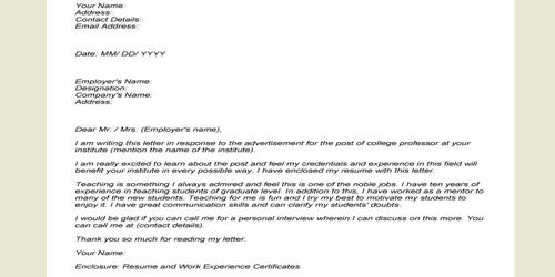 Cover Letter for Associate Professor