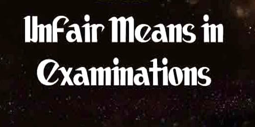Unfairmeans in the Examination