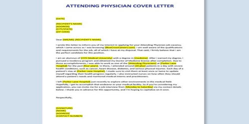 Cover Letter for Attending Physician