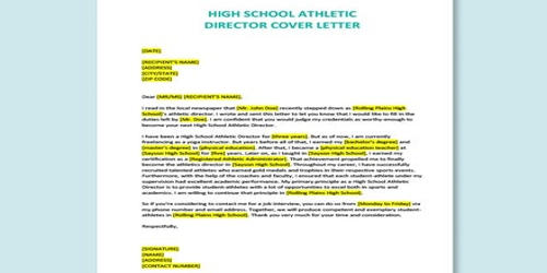 Cover Letter for Athletic Director