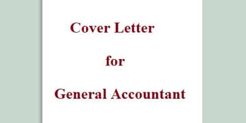 Cover Letter for General Accountant