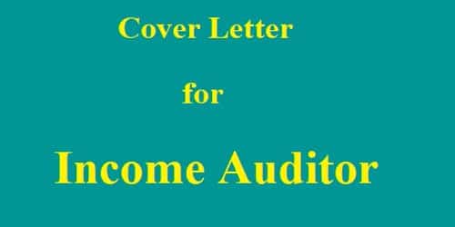 Cover Letter for Income Auditor