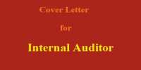 Cover Letter for Internal Auditor