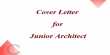 Cover Letter for Junior Architect
