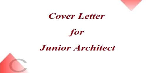 Cover Letter for Junior Architect