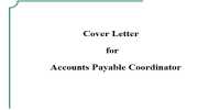 Cover Letter for Accounts Payable Coordinator