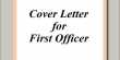 Cover Letter for First Officer