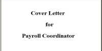 Cover Letter for Payroll Coordinator