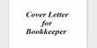 Cover Letter for Bookkeeper
