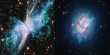 Butterfly Nebula and Jewel Bug Nebula captured by the Hubble Space Telescope