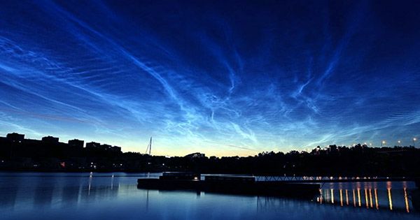The Stunning Noctilucent Cloud Phenomenon Lights up Summer Night Sky