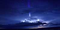 “Blue Jet” Lightning Shooting Into the Stratosphere Captured From the ISS