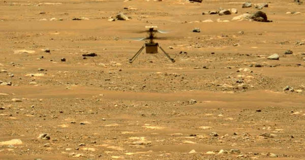 NASAs-experimental-helicopter-Ingenuity-flew-on-dusty-red-surface-of-Mars-1