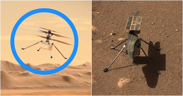 NASA's experimental helicopter Ingenuity flew on dusty red surface of Mars